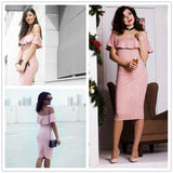 Elegant Off The Shoulder Ruffle Dress