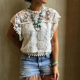 Casual White Tank Tops Shirt