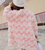 New 3D Flowers Cardigan Coat