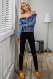 Sexy Off Shoulder Casual Jeans Basic Jackets