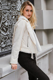 Elegant Leather Double Zipper Pocket Jacket