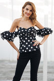 Sexy Of Shoulder Butterfly Sleeves Blouse