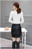 Sexy High Quality fashion leather skirt