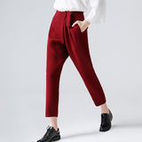 Casual Harem Pants Midwaist Belt Trouser