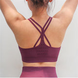 Cross Back Soft Tank Top Sports Bra