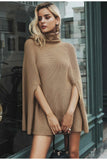 Knitted Turtleneck Cloak Sweater